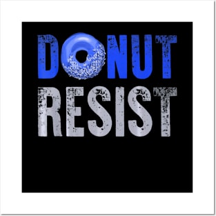 Police Officer Shirt Thin Blue Line Donut Resist Joke Gift Posters and Art